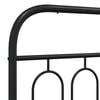 vidaXL Metal Replace Headboard Black 183 cm