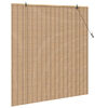 vidaXL Roller Blind with Curtains Manual Nature 140 x 160 cm Bamboo