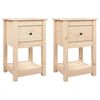 vidaXL Bedside Cabinets 2 pcs 40x35x61,5 cm Solid Wood Pine