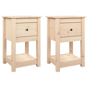 vidaXL Bedside Cabinets 2 pcs 40x35x61,5 cm Solid Wood Pine