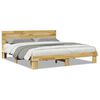 vidaXL Bed Frame with Headboard without Mattress 200x200 cm Solid Wood Oak