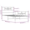 vidaXL Metal Bed Frame without Mattress with Footboard Black 100x190cm