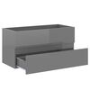 vidaXL Bathroom Furniture Set High Gloss Grey Engineered Wood