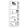 vidaXL Book Cabinet with Shelf White 80 x 30 x 198 cm Engineered Wood