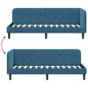 vidaXL Corner Bed Frame with Headboard Blue 80 x 200 cm Velvet