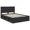vidaXL Bed Frame with Headboard Black 140 x 190 cm Solid Pine Wood