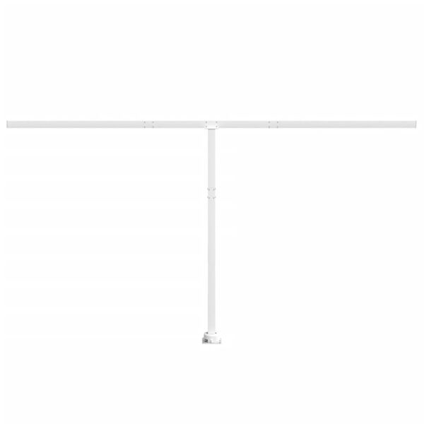 vidaXL Awning Post Set White 450x245 cm Iron