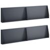 vidaXL Retaining Wall 4 pcs 80 x 12 x 50 cm Steel Anthracite
