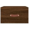 vidaXL Wall-mounted Bedside Cabinet Brown Oak 35x35x20 cm