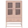 vidaXL Highboard Pink 68x39x111.5 cm Steel