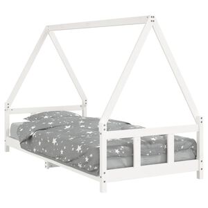 vidaXL Kids Bed Frame White 90x200 cm Solid Wood Pine