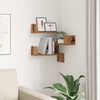 vidaXL Wall Corner Shelf Old Wood 40x40x49.5 cm Engineered Wood