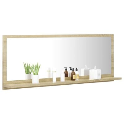 vidaXL Bathroom Mirror Sonoma Oak 100x10.5x37 cm Engineered Wood