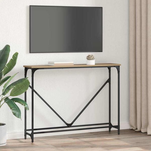 vidaXL Console Table Artisan Oak 102 x 23 x 75 cm Engineered Wood