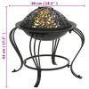 vidaXL Fire Pit with Poker 49 cm Steel