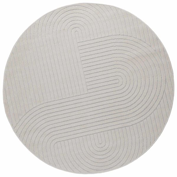 vidaXL Area Rugs Round Cream &Oslash; 120 CM