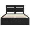 vidaXL Bed Frame with Headboard Black 160 x 200 cm Solid Pine Wood