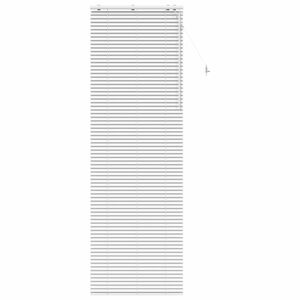 vidaXL Venetian Blind White 95 x 250 cm 35 mm Solid Paulownia Wood