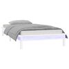 vidaXL LED Bed Frame without Mattress White 90x200 cm Solid Wood