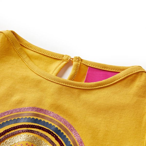 Kids' T-shirt with Long Sleeves Ochre 140