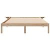 vidaXL Bed Frame with Side Tables Natural 160 x 220 cm Solid Pine Wood