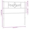 vidaXL Metal Replace Headboard Black 90 cm