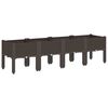 vidaXL Garden Planter with Legs Brown 160x40x42 cm PP