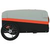 vidaXL Bike Trailer Black and Orange 45 kg Iron