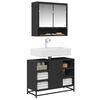 vidaXL Bathroom Sink Cabinet Black 80x33x60 cm Engineered Wood