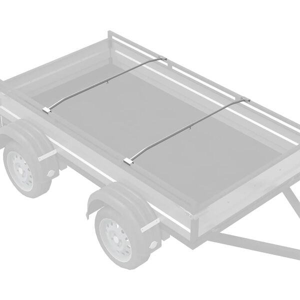 vidaXL suitable for Flat Tarpaulin Bracket 2 pcs Silver 100-145 cm