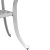 vidaXL Garden Table White Ø48x53 cm Cast Aluminium
