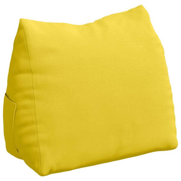 vidaXL Back Pillow Light Yellow 60 x 20 x 50 cm Fabric