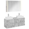 vidaXL Bathroom Furniture Set 4 pcs Concrete Grey