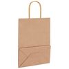 vidaXL Paper Bags 50 pcs with Handles Brown 21x11x28 cm