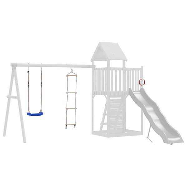 vidaXL Swing Seat with Rope Ladder Blue Polyethene