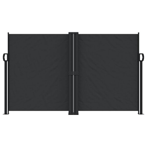 vidaXL Retractable Side Awning Black 140x600 cm