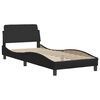 vidaXL Bed Frame without Mattress "Zadar" Black 90x200 cm Faux Leather