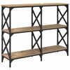 vidaXL Console Table Artisan Oak 100 x 28 x 80.5 cm Engineered Wood