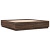 vidaXL Bed Frame with LED without Mattress Brown Oak 180x200 cm Super King