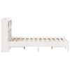 vidaXL Bookcase Bed without Mattress White 150x200 cm King Size Solid Wood Pine