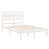 vidaXL Bed Frame without Mattress White 120x200 cm Solid Wood