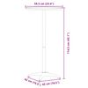 vidaXL Outdoor Bar Table Height Adjustable Ø59.5x70/114.5 cm Aluminium