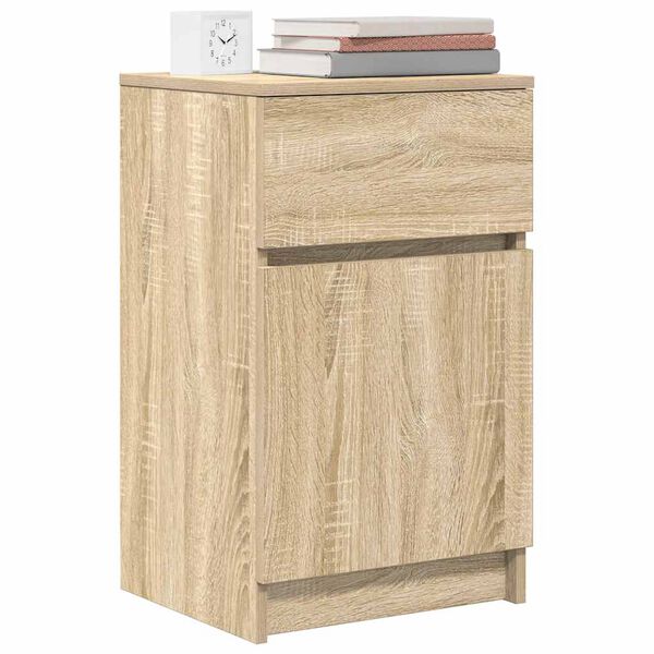vidaXL Bedside Cabinets 2 pcs Sonoma Oak 39x35x65 cm Engineered Wood