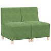 vidaXL Modular Sofa Unit Armless 2 pcs Light Green 55 x 74 x 82 cm