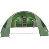 vidaXL Tunnel Tent 6-Person Green and White 700 x 590 x 215 cm