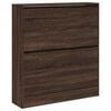 vidaXL Shoe Cabinet Brown Oak 80x21x87.5 cm Engineered Wood