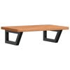 vidaXL Basin Shelf Wall Mounted Steel and Solid Wood Beech