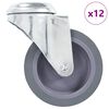 vidaXL 12 pcs Bolt Hole Swivel Casters 75 mm