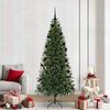 vidaXL Artificial Christmas Tree with 300 LEDs Green 210 cm PE and PVC