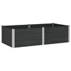 vidaXL Garden Raised Bed Black 200 x 100 x 54 cm alu.